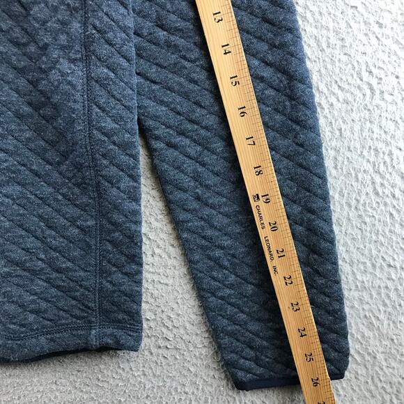 New J Crew Quilted Half Zip Mens S Blue Fleece Long Sleeve Layering - Picture 8 of 10